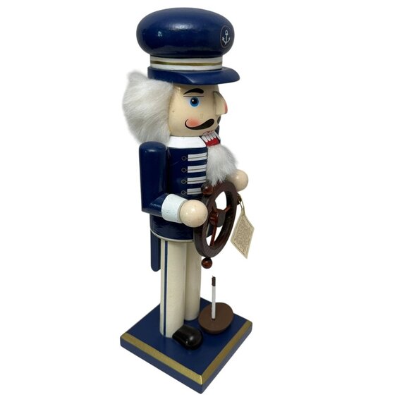 Christmas Nutcracker 14" Sailor Sea Captain Vintage Holiday Limited Edition - Picture 9 of 13
